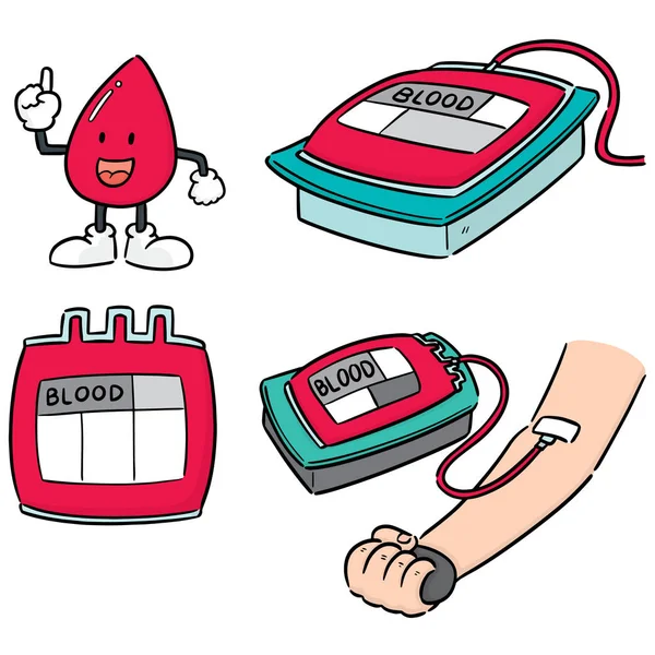 献血のベクトルを設定 — ストックベクタ