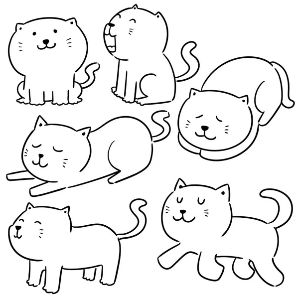 Vektor Reihe von Katzen — Stockvektor