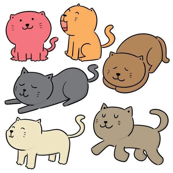 Vector conjunto de gatos — Archivo Imágenes Vectoriales