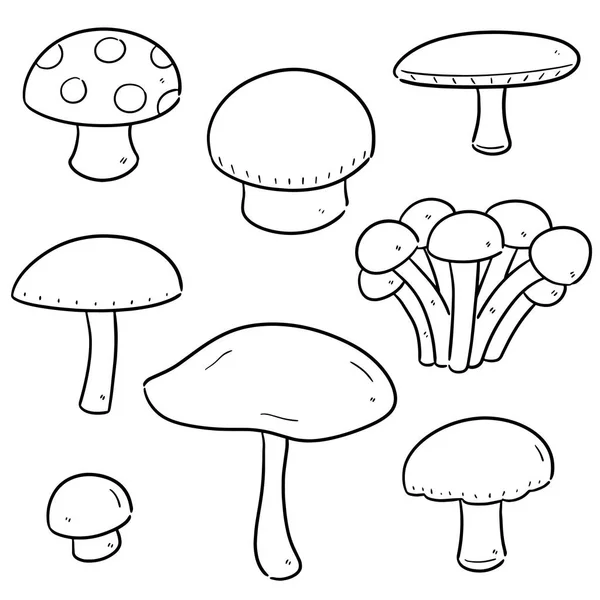 Serie vettoriale di funghi — Vettoriale Stock