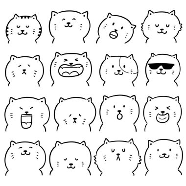 vektör kedi kümesi