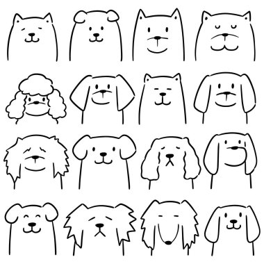 vektör köpek kümesi