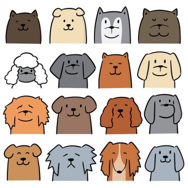 vektör köpek kümesi