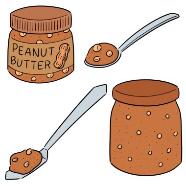 Fıstık ezmesi vektör kümesi