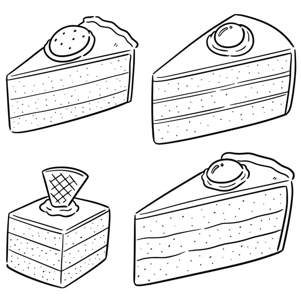 Jeu vectoriel de gâteau — Image vectorielle