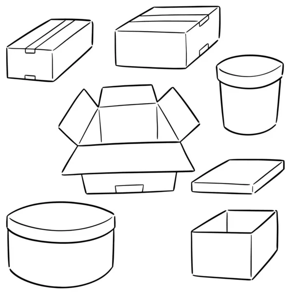 Векторный Набор Коробок — стоковый вектор