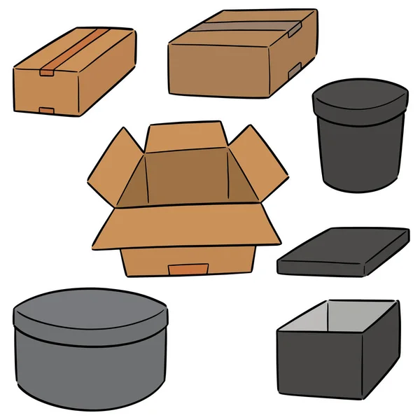 Vector Conjunto Caja — Vector de stock