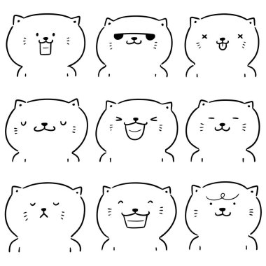 vektör kedi kümesi