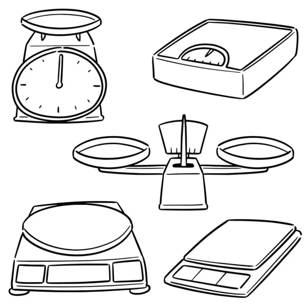 Vector Conjunto Máquina Pesaje — Archivo Imágenes Vectoriales