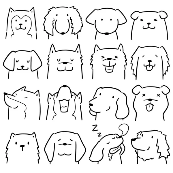 Vector Set Dog — Stock Vector