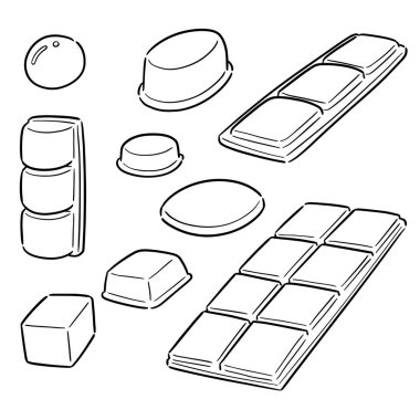 vektör kümesi çikolata