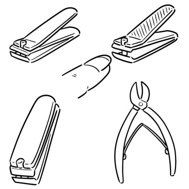 tırnak makası vektör kümesi