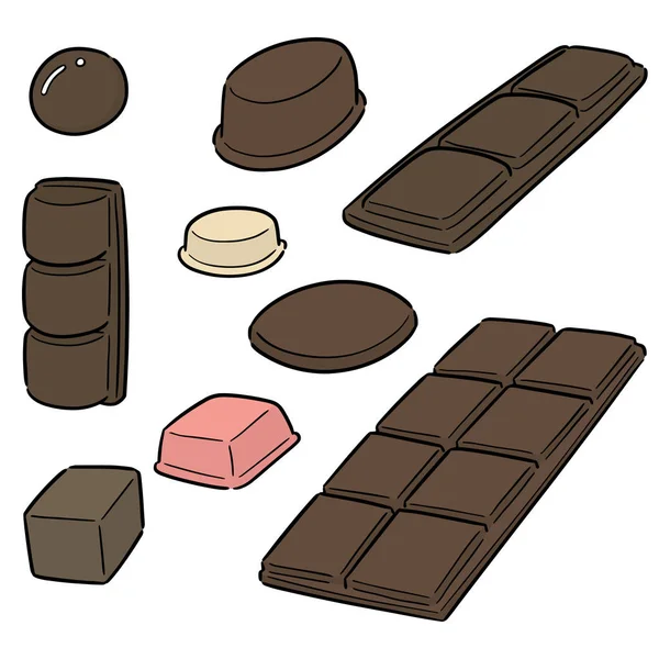 Vector Set Van Chocolade — Stockvector