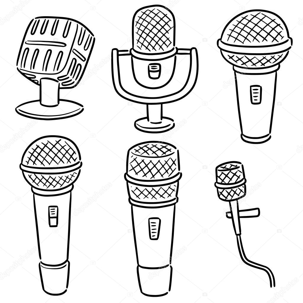 vector set of microphone