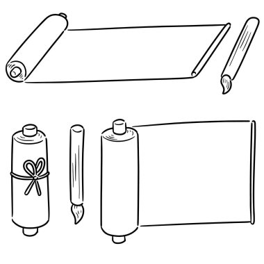 vektör kümesi kaydırma ve fırça