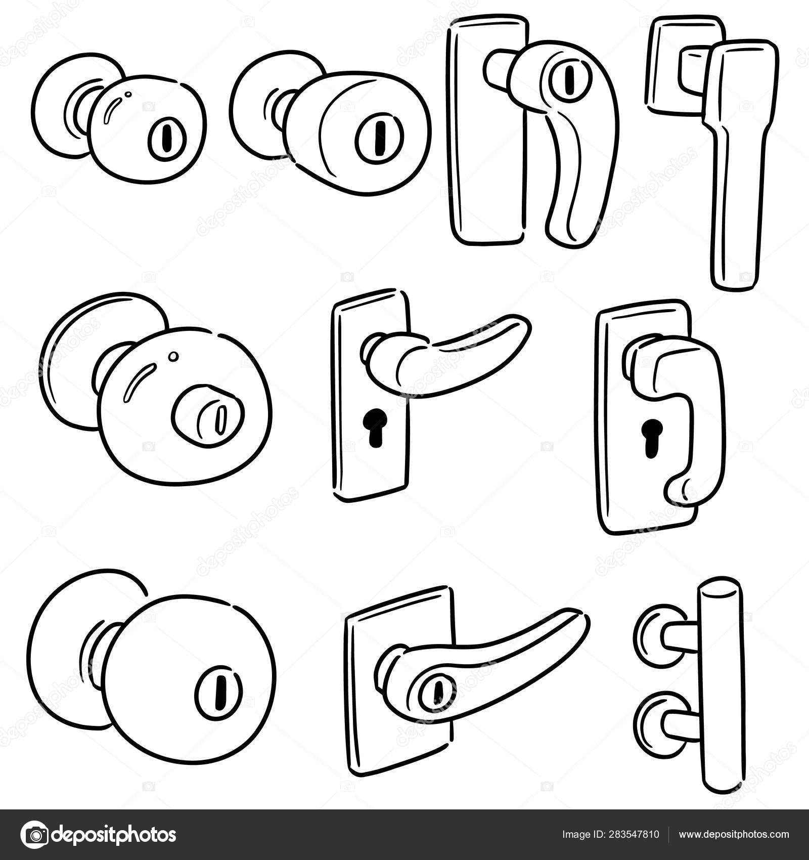Vector Set Door Knob Stock Vector C Ourlifelooklikeballoon