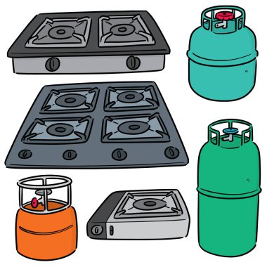 gaz sobası vektör kümesi