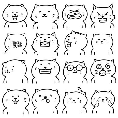 vektör kedi kümesi