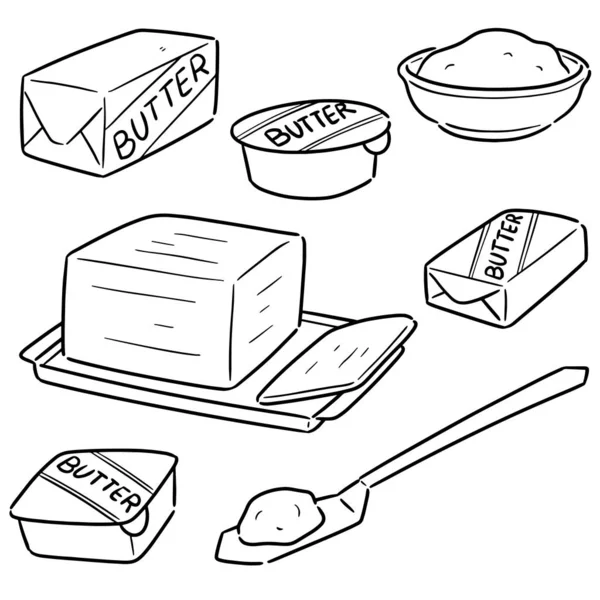 Conjunto Vetorial Manteiga —  Vetores de Stock