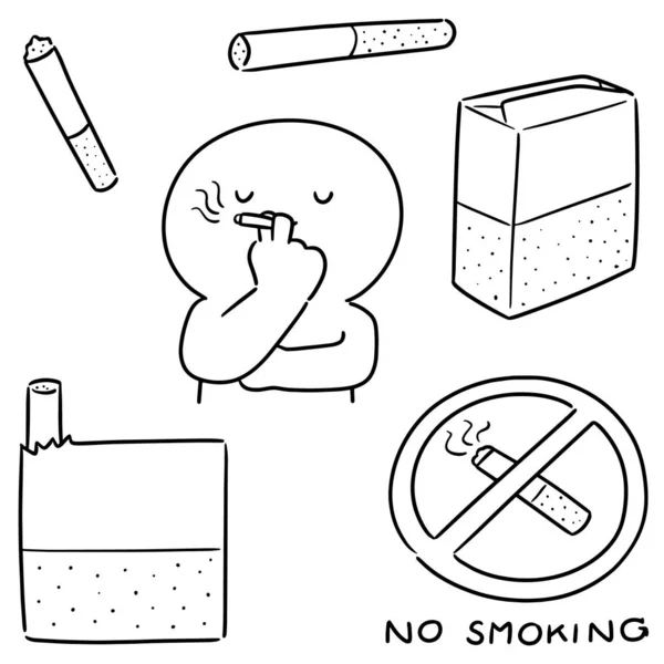 Jeu Vectoriel Cigarettes — Image vectorielle