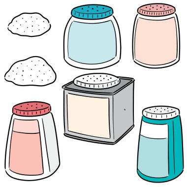 vücut toz vektör kümesi