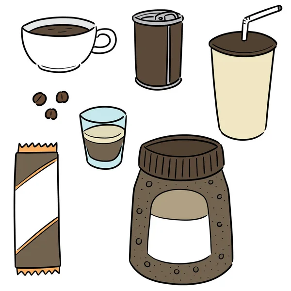 コーヒーのベクトルを設定 — ストックベクタ