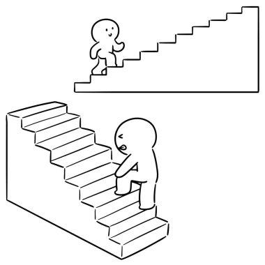 insanlar yürüyüş yukarda vektör kümesi