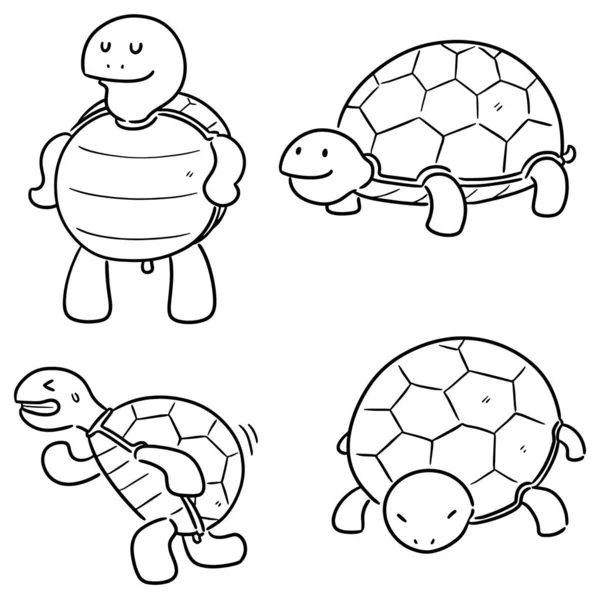 Vector Set Turtle — Stock Vector