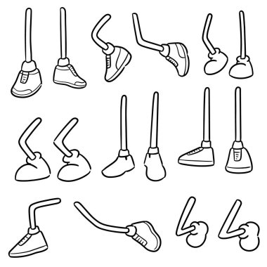 çizgi film bacak vektör kümesi