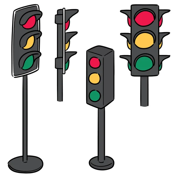 Vector Set Traffic Light — Stock Vector