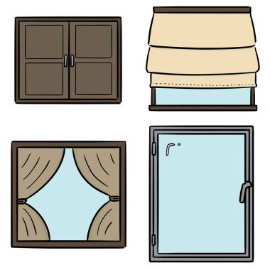 pencerenin vektör set