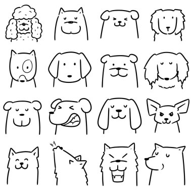 vektör köpek kümesi