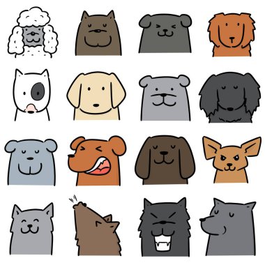 vektör köpek kümesi