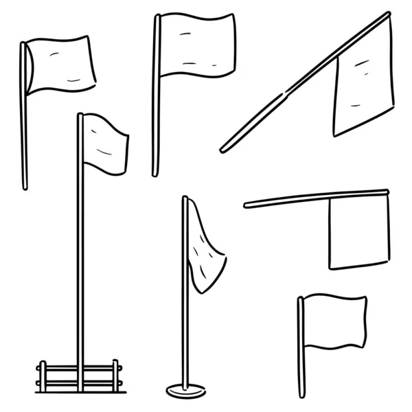 Ensemble Vectoriel Drapeaux — Image vectorielle