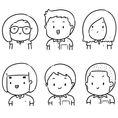 Öğrenci yüzü vektör kümesi