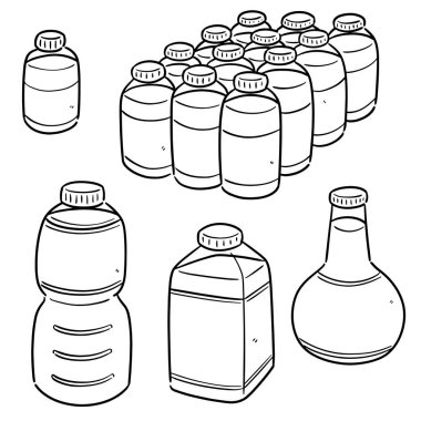 su şişesi vektör kümesi