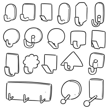 vektör set duvar kancaları