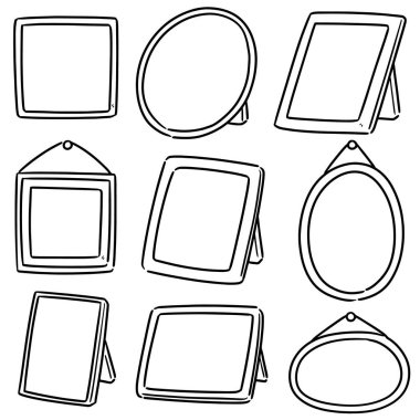 Fotoğraf çerçevesinin vektör kümesi