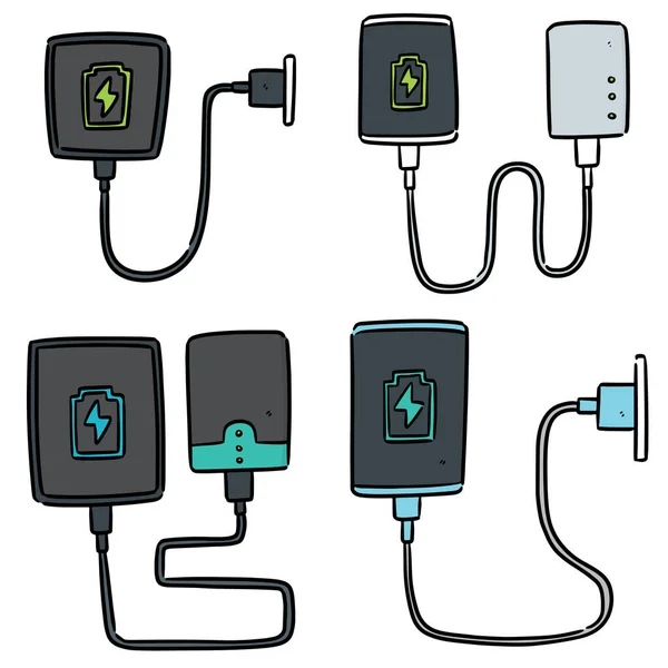 Jeu Vectoriel Charge Smartphone — Image vectorielle