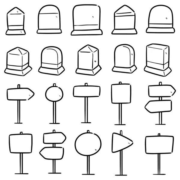 Vector Conjunto Hito Dirección Post — Archivo Imágenes Vectoriales