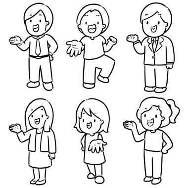 insanların vektör kümesi avuç içi kadar