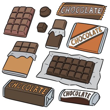 vektör kümesi çikolata