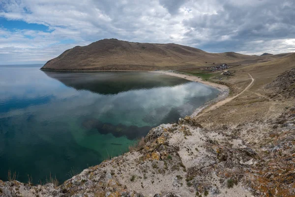 Θέα Του Κόλπου Aya Λίμνη Βαϊκάλη — Φωτογραφία Αρχείου