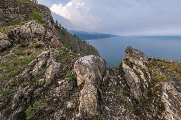 Pemandangan Pantai Danau Baikal Dari Ketinggian — Stok Foto