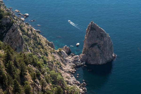 View of the Black Sea from a high mountain