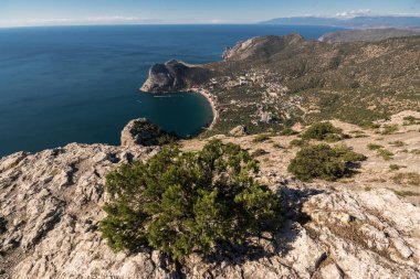 Novy Svet Köyü ve Green Bay üstten görünüm