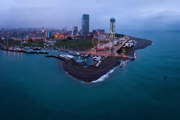 Vista del terraplén de Batumi desde una altura — Foto de Stock