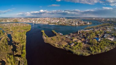 Irkut Nehri 'nin ağzının havadan görünüşü