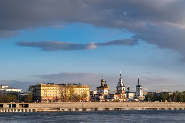 Catedral Epifanía Irkutsk Orillas Del Angara —  Fotos de Stock