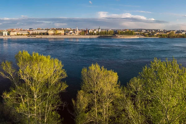 Irkutsk Taki Aşağı Angara Setinin Havadan Görünüşü — Stok fotoğraf